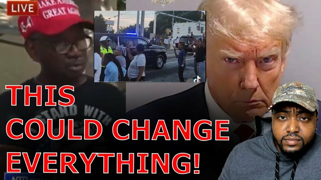 Black People Line Up In The STREET And SHOUT ‘FREE TRUMP’ After MUGSHOT As Trump RETURNS TO TWITTER!