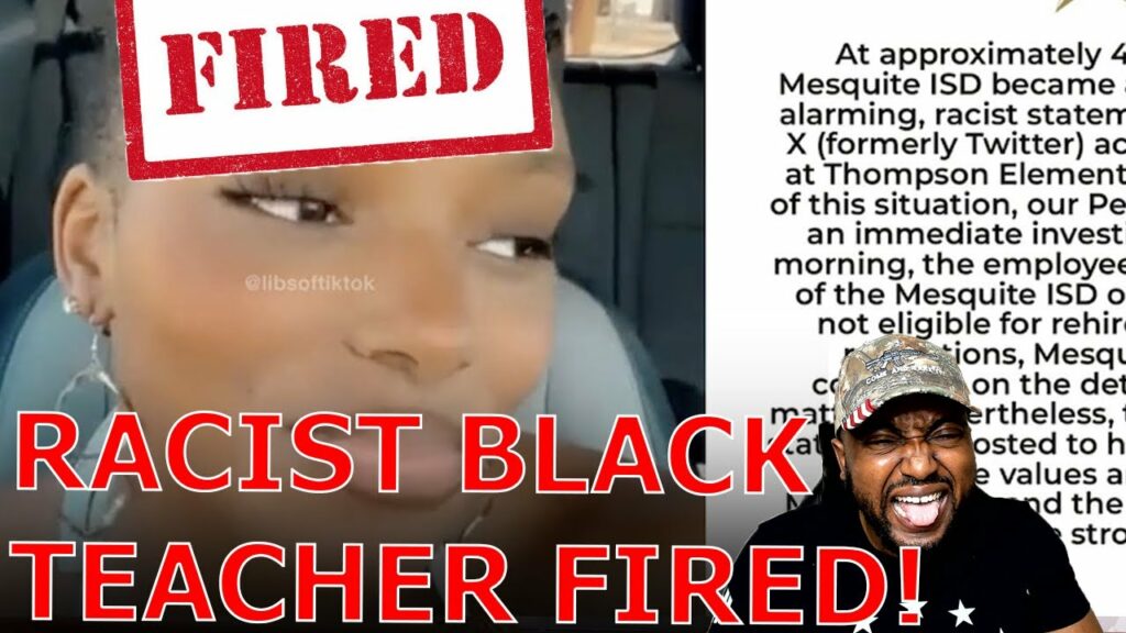 Black Supremacist Teacher FIRED By School Board After Racist Meltdown Over Sister Dating White Man!