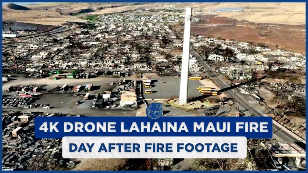 DAY AFTER FIRE FOOTAGE: 4K Drone Lahaina Maui Fire – Longest & Most Detailed Aerial View