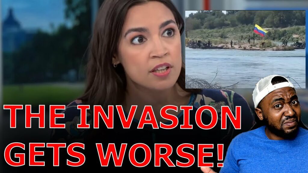 AOC Blames The Border Crisis On Trump & Republicans As Illegals Flag Venezuelan Flag On Texas Border