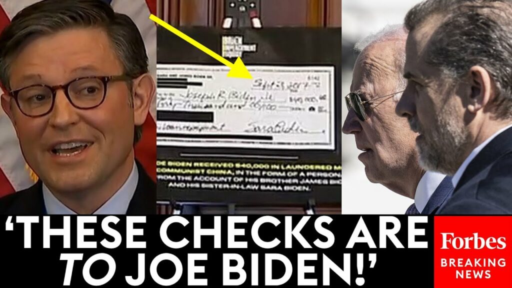 BREAKING: Speaker Johnson, Reps Claim ‘Evidence’ Biden Benefited From ‘Corrupt Influence Peddling’