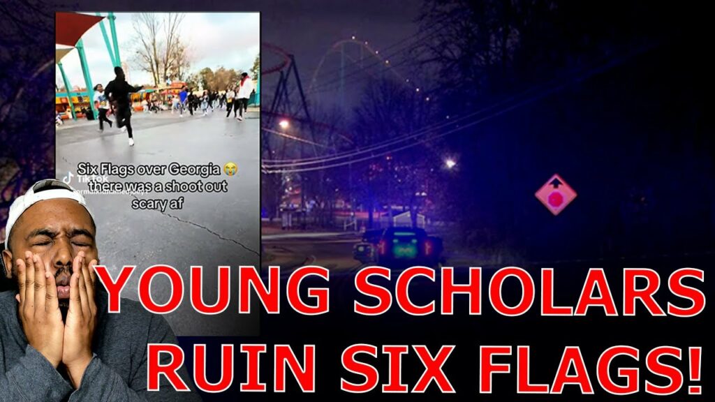 600 Young Scholars EVACUATE Six Flags Atlanta During SHOOT OUT After DESTROYING Park On OPENING DAY!