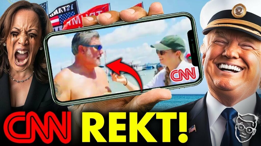 VIRAL: CNN Reporter Gets ROASTED By Shirtless MAGA Boater Live On-Air | Makes PERFECT Case for Trump