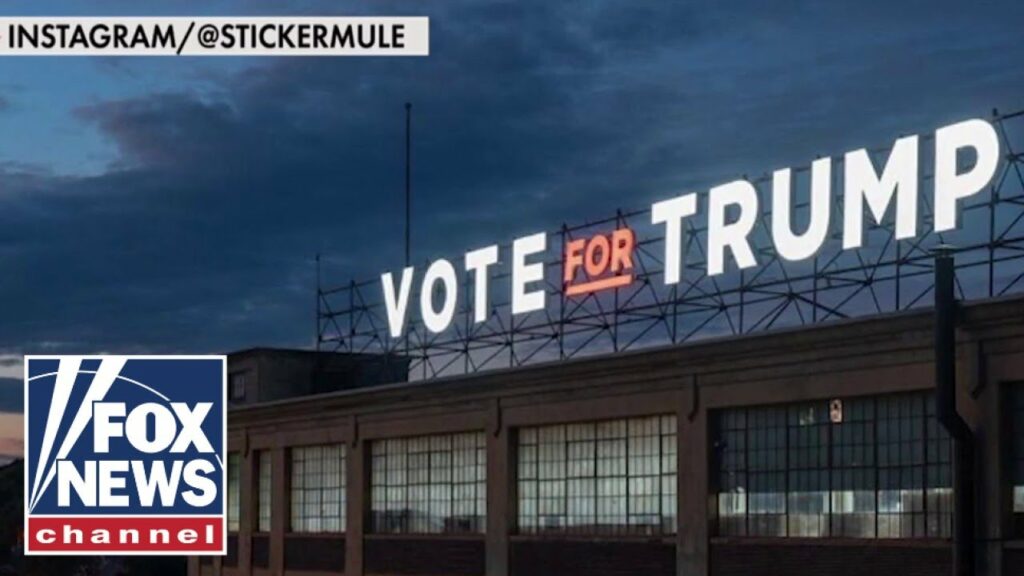 Giant Trump sign triggers lawsuit by Democrat mayor