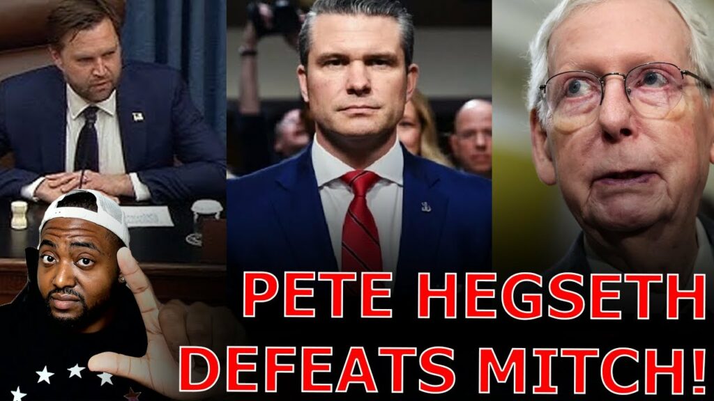 Pete Hegseth DEFEATS Mitch McConnell To Become Defense Secretary After JD Vance Tiebreaking Vote!