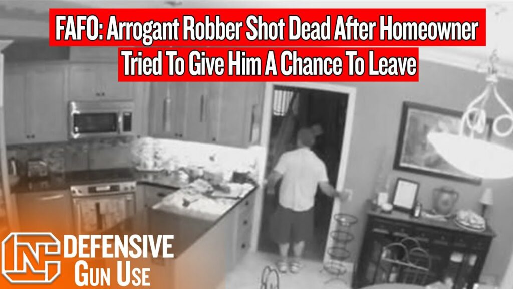 FAFO: Arrogant Robber Shot Dead After Homeowner Tried To Give Him A Chance To Leave
