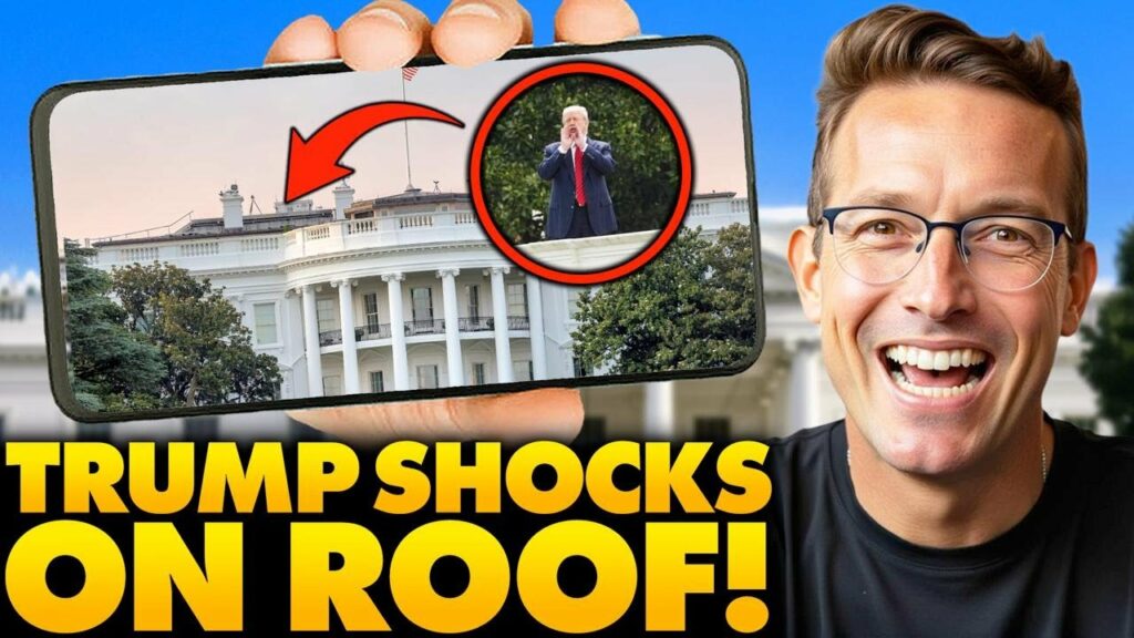 Reporters GASP As Trump Mysteriously Appears on Roof of White House, Then Makes NUCLEAR Announcement