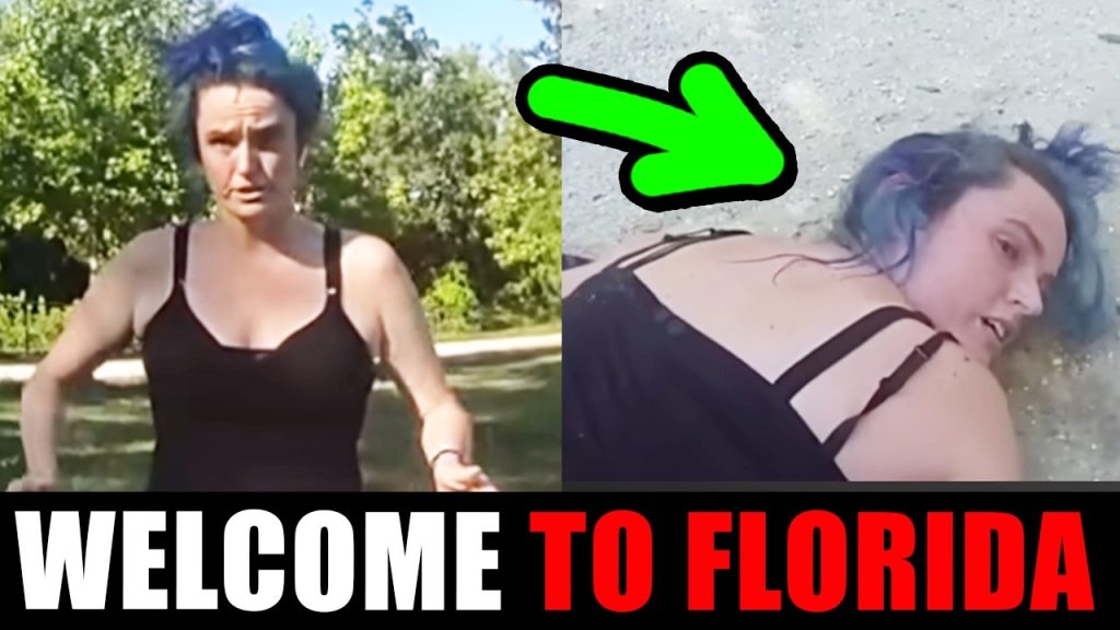 Blue haired leftist LEARNS THE HARD WAY.