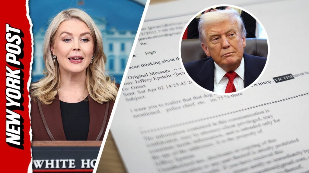 Leavitt Says Epstein Emails Prove Trump ‘Did Nothing Wrong’