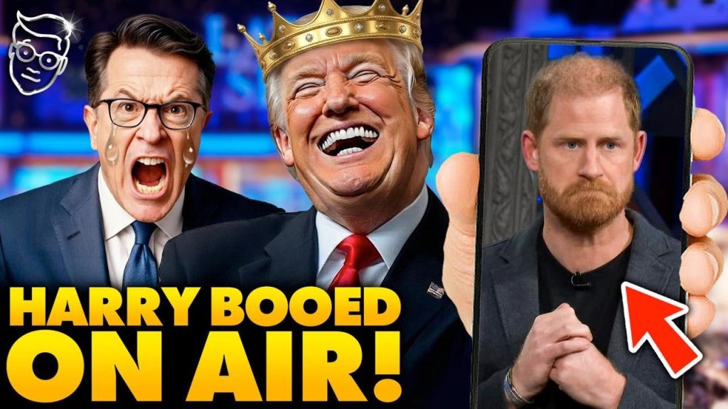 Prince Harry Gets BOOED Off Stage on Stephen Colbert After CRINGE Trump Jokes FAIL | Humiliation… Prince Harry Gets BOOED Off Stage on Stephen Colbert After CRINGE Trump Jokes FAIL | Humiliation…
