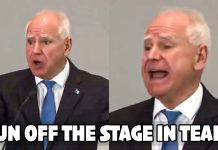 Tim Walz Runs Off Stage In Tears for One Hilarious Reason