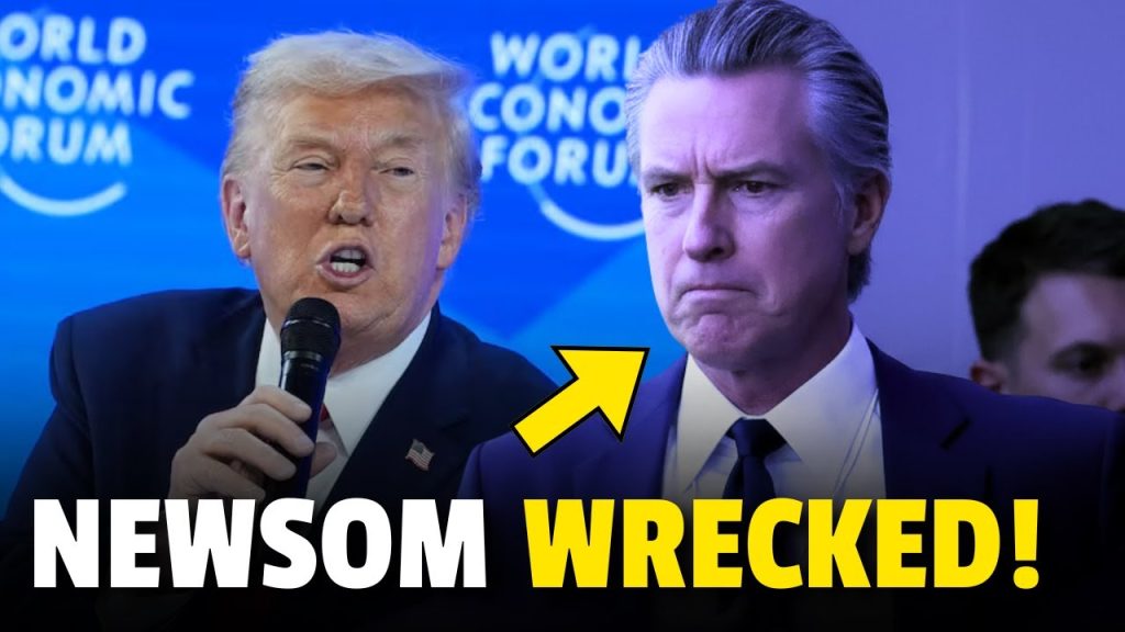 Gavin Newsom GETS BOOTED From Speaking After Trump EXPOSES His FAILURES at World Economic Forum