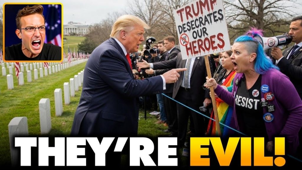 Libs PROTEST Trump Inside Arlington Cemetery on Memorial Day, Try to Disrupt Services | Totally Evil
