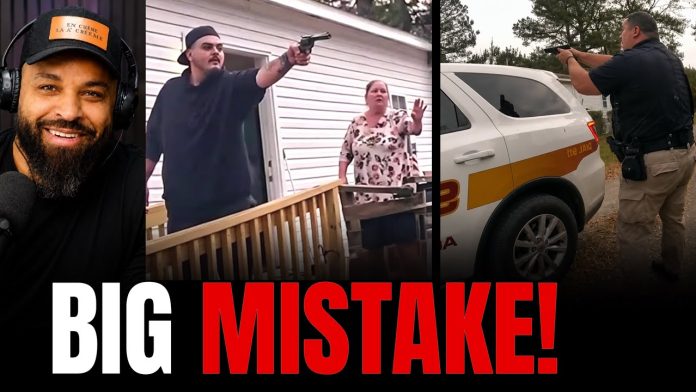 Man Walks Out Pointing Loaded Gun at the Wrong Cop!