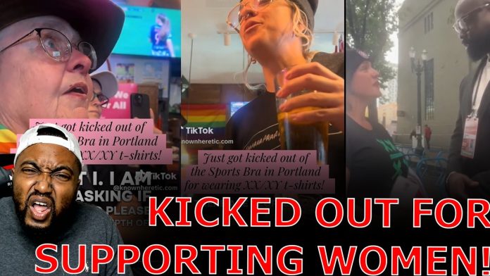 Angry Liberals KICK OUT Women From Soccer Game And Sports Bar For Wearing Transphobic T Shirts!